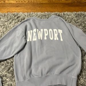 bluish gray Newport crewneck